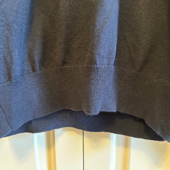 JCREW Cashmere V Neck Sweater - Navy Blue - Picture 9 of 12